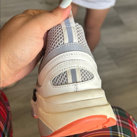 Dior Cream Sneakers with Orange Soles B22 sneakers Unisex sz 37 - Picture 9 of 16